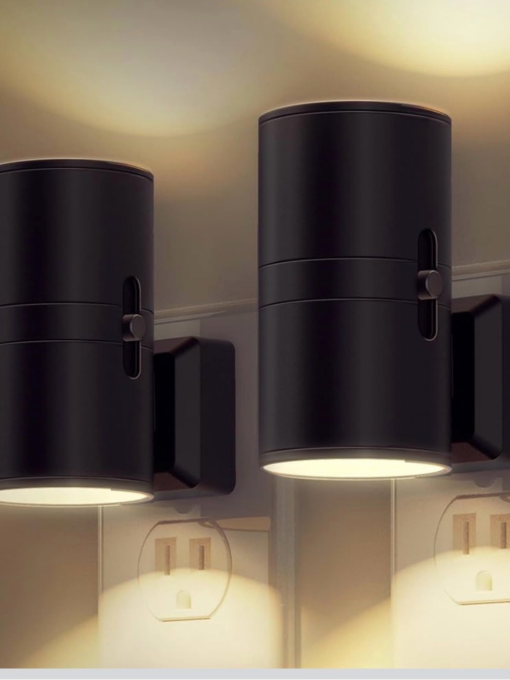 2 pc LED Night Light Plug in Sconce, Soft White